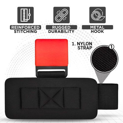 WYOX Weight Lifting Hooks for Men & Women (Pair) – Heavy Duty Wrist Support Straps with Hooks for Deadlifts, Pull Ups, Shrugs – Gym Lifting Straps with Grip Assist for Weightlifting & Strength Training