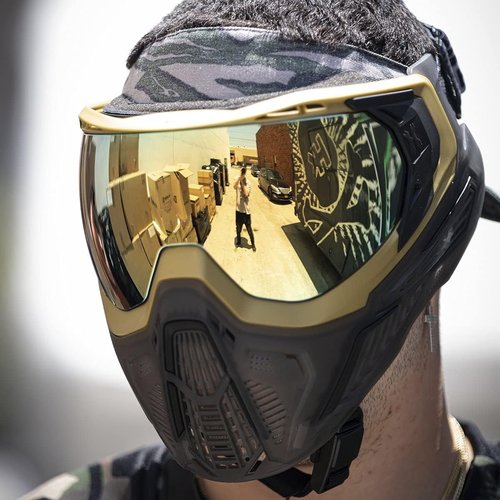 HK Army SLR Face Mask Goggle with Thermal Anti Fog HD Pure Lens System for Paintball and Airsoft