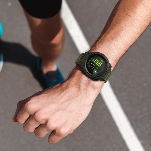HQzon Nylon Elastic Woven Band Compatible with Garmin Instinct 3 45mm/Instinct/2 Solar, 22mm Breathable Soft Strap Compatible with Garmin Instinct Tactical/Tide/Esports/Solar