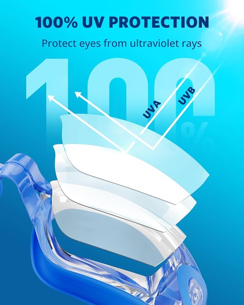 Aegend Swim Goggles - No Leak Design for Full Protection | Unisex Adult & Youth Sizes