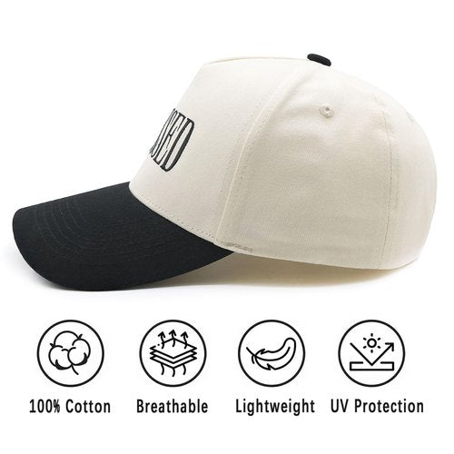 YQZUWUXE Blessed Trucker Hat, Vintage Embroidered Christian Baseball Caps for Men & Women, Trendy Religious/Birthday Gifts Black/Beige