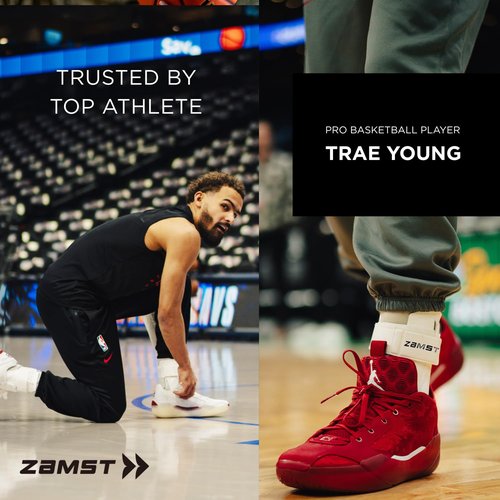 Zamst A2-DX Sports Ankle Brace with Protective Guards For High Ankle Sprains and Chronic Ankle Instability-for Basketball, Volleyball, Lacrosse, Football-Black, Right, Large