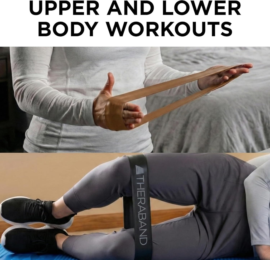 TheraBand Resistance Band Loop Set - Versatile Exercise Bands for Strength Training | 5 Sizes Available
