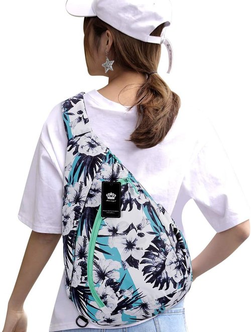 HUA ANGEL Crossbody Sling Bag - Lightweight Waterproof Chest Bag for Travel & Everyday Use