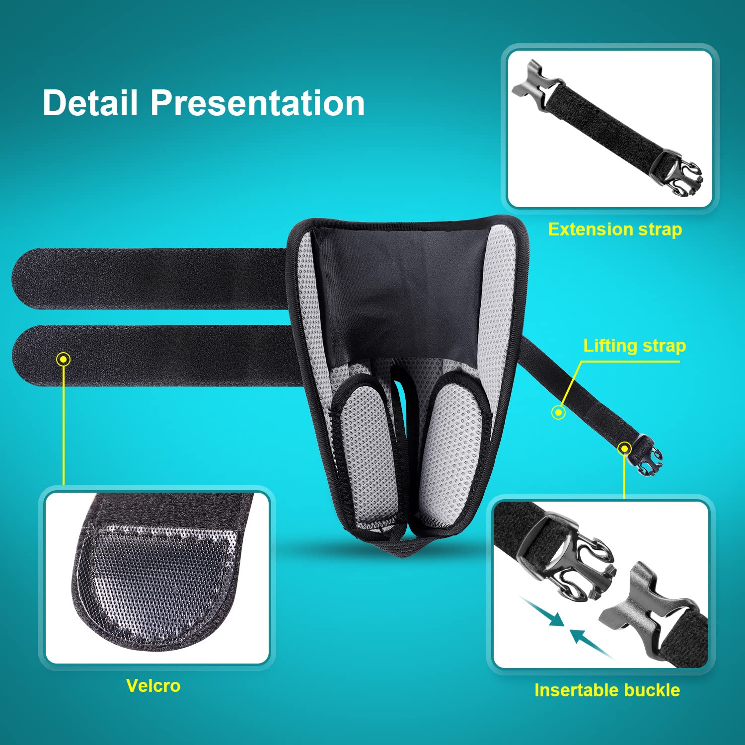 POZPO Foot Drop Brace for Walking Lifting Shoes, Drop Foot AFO Brace Help Raise Shoes, Foot Up Splint for Ankle, Improved Walking Gait, Prevent Falls and Injuries, for Left and Right-Black