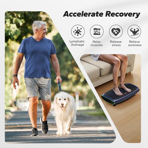 MERACH Vibration Plate - 3D & 4D Whole Body Vibration Machine for Weight Loss | Includes 2 Tension Ropes