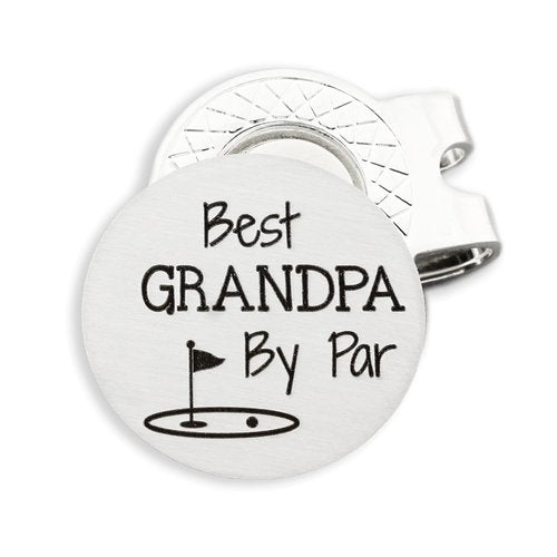 Grandpa Golf Gifts Golf Ball Marker Hat Clip Fathers Day Gift from Grandchildren Best Grandpa By Par Gifts from Grandson Granddaughter