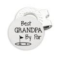 Grandpa Golf Gifts Golf Ball Marker Hat Clip Fathers Day Gift from Grandchildren Best Grandpa By Par Gifts from Grandson Granddaughter