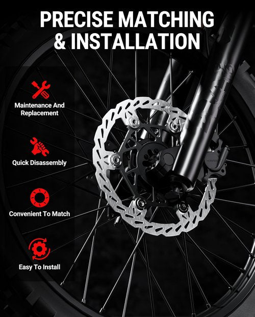 Floating Front Disc Brake Rotor(220mm),Aircraft Aluminum Core,Stainless Steel MTB Brakes Rotors with 6-Hole,Thickness 2.3mm,for Talaria Sting R MX3,MX4,Sur-Ron Light Bee X LBX,Segway X160/X260 (Front)