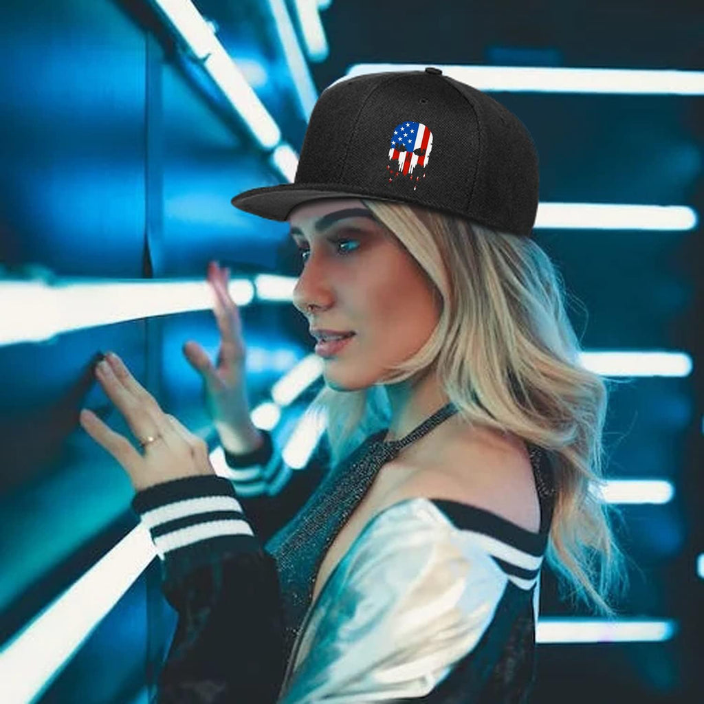 Snapback Hat - Black Baseball Cap for Men & Boys | Stylish Flat Bill Trucker Cap Gift for Teens