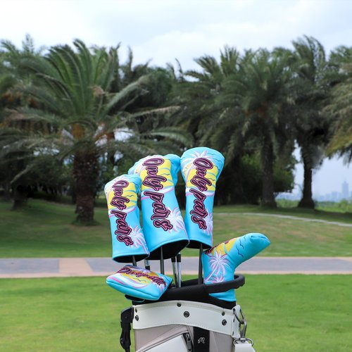 Golf Club Head Cover, Funny Golf Driver Fairway Wood Hybrid Mallet Blade Putter Cover Golf Headcover Premium Leather 3 Wood Headcover Fits Most of Drivers Woods and Putters (for Driver(1pcs))