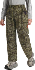 BASSDASH Youth Camo Hunting Pants - Water Resistant & Breathable Cargo Design for Kids