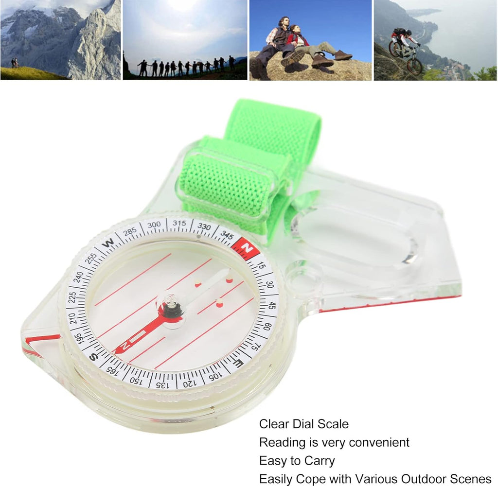 Orienteering Compass - Portable ABS Thumb Compass with Luminous Point for Outdoor Navigation