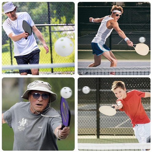 Spunspon 12 Pack Pickleball Balls, 40 Holes Outdoor Pickleballs, High Elasticity & Durable Pickle Balls for All Style Pickleball Paddles (White)