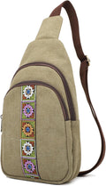 Silkarea Canvas Sling Bag - Stylish Crossbody Purse for Travel & Hiking | Small Daypack Backpack
