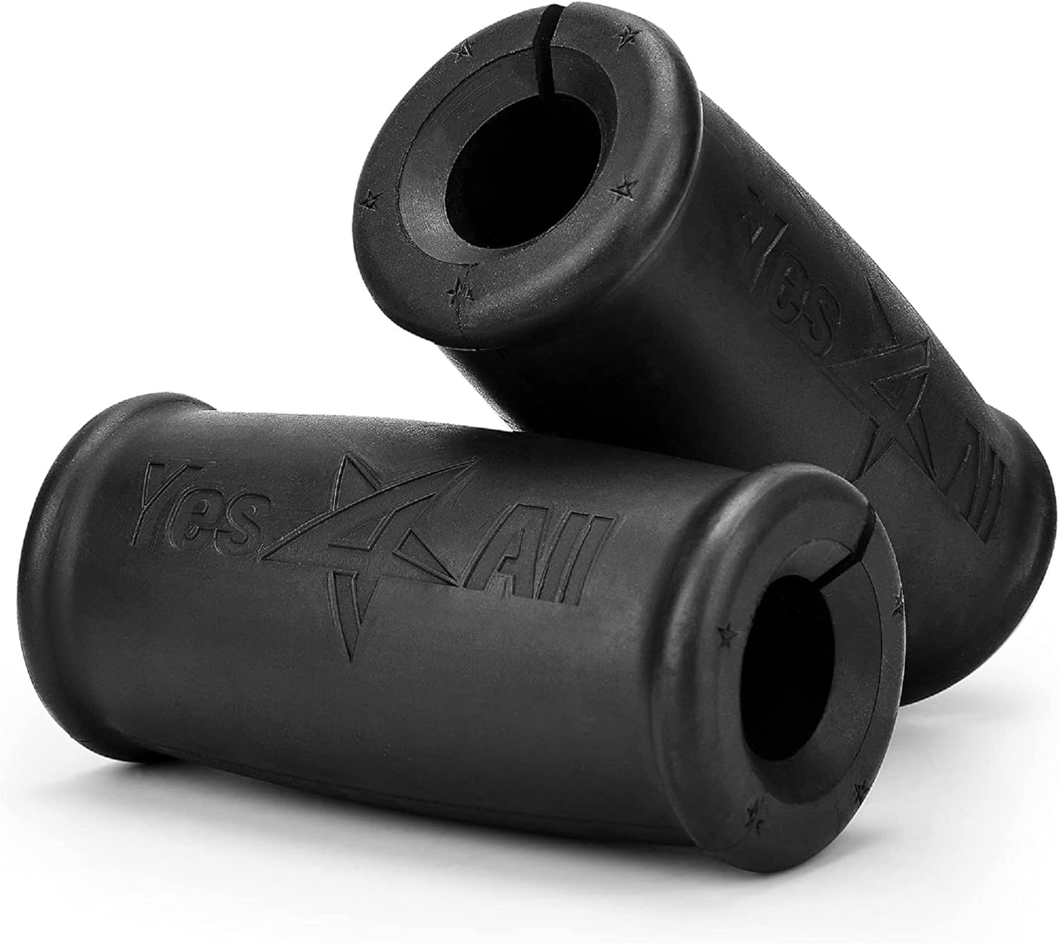 Yes4All Thick Dumbbell Handles - Firm Rubber Grips for Enhanced Forearm Strength | Weightlifting & Muscle Building