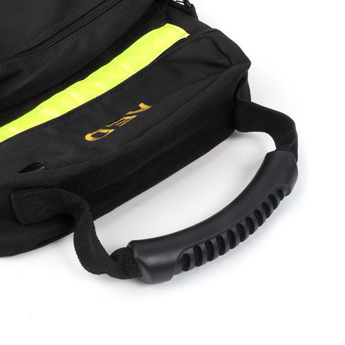 Jipemtra First Aid Bag AED Medical 1st Aid Empty Rescue Defibrillator First Responder Bags for Emergency Critical Healthcare Protection (Bag Only) (Black)