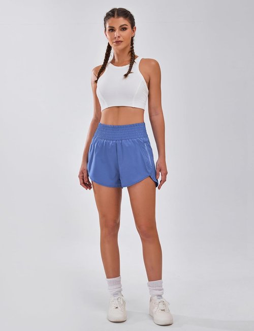 BMJL Women's Athletic Shorts - High Waisted Running Shorts with Pockets | 2.5" Sporty Gym Workout Shorts