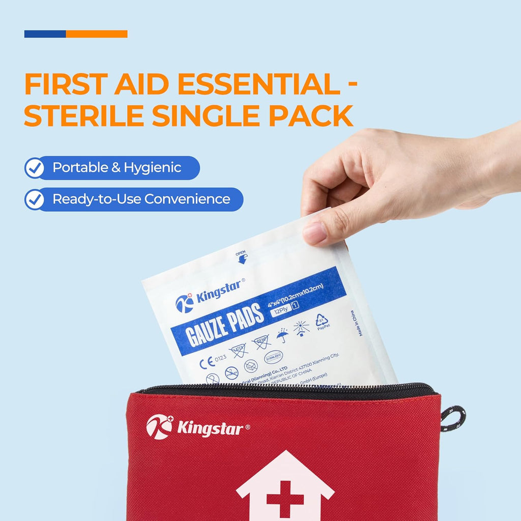 Sterile Gauze Pads by [Brand Name] - 100 Pack 4x4 Inch, 12-Ply Cotton Sponges for Wound Care