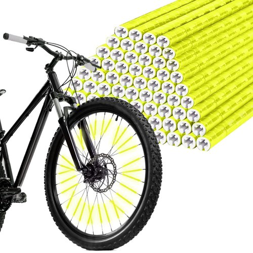flintronic Bicycle Spoke Reflectors, 48Pcs Bike Spoke Reflectors for Night Riding 360°Visibility - Fit for All Standard Bike - Easy Mount