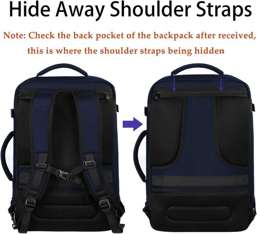 MATEIN Weekender Backpack - Large Capacity Travel Suitcase with Expandable Design | Blue