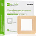 NeuHeils Silicone Wound Dressing - Super Absorbent Self-Adhesive Bandage | 5''x5'' 10 Packs, Waterproof