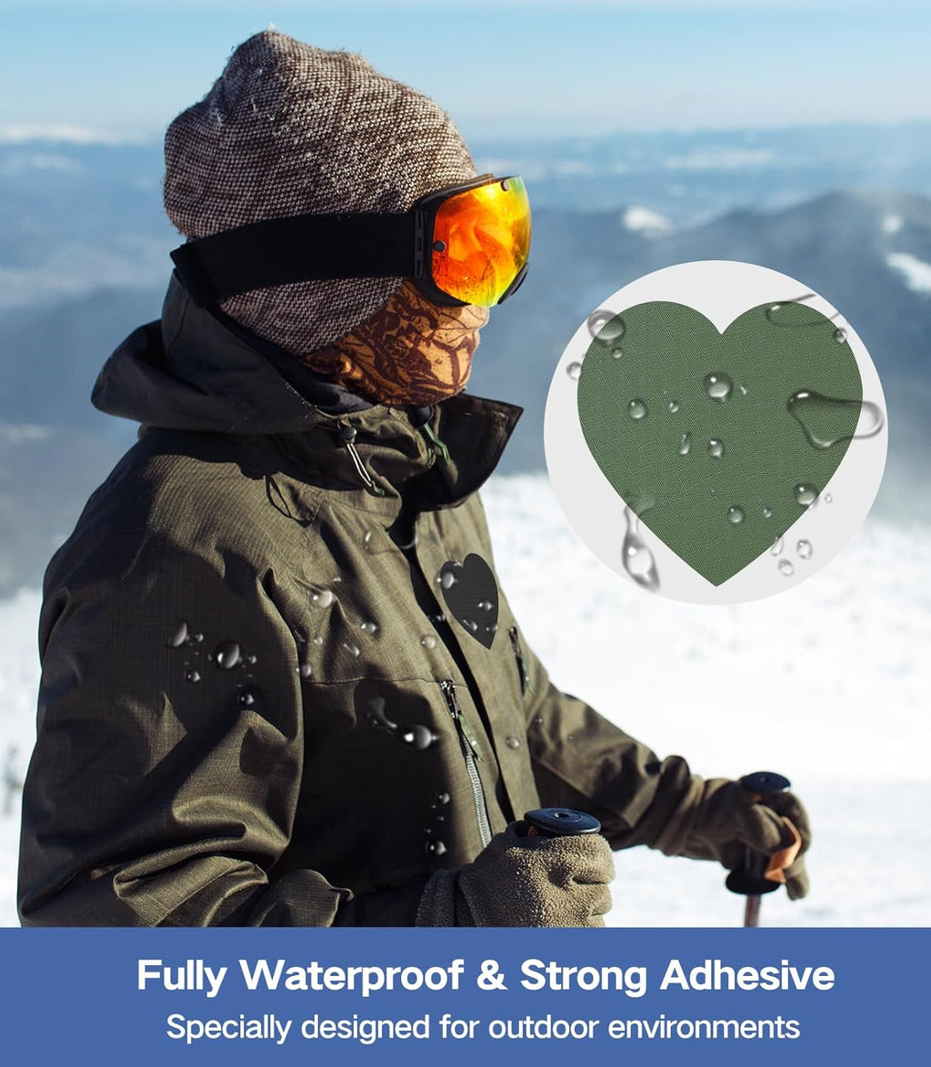 Skiennix 20Pcs Down Jacket Repair Patches - Waterproof Self-Adhesive Nylon Kit for Coats & Tents