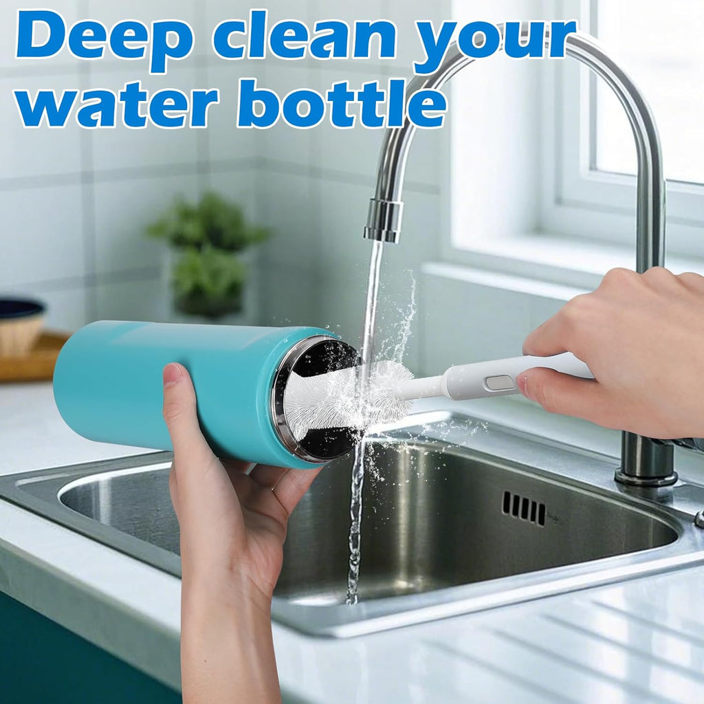 Palksky Water Bottle Cleaner Brush Kit - Long Handle & Wide Straw Lid Brushes for Hydro Flask 16/24/32/40 oz