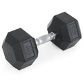 MADOG Hex-Dumbbell, Rubber Coated Cast Iron Dumbbell, Hand Weights With Anti-Slip Grip, 30-50 LBS, Single
