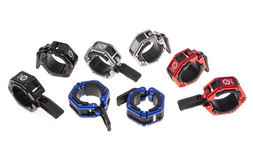 Lock-Jaw Flex Quick Release Aluminum Barbell Collar with Magnet (Red)