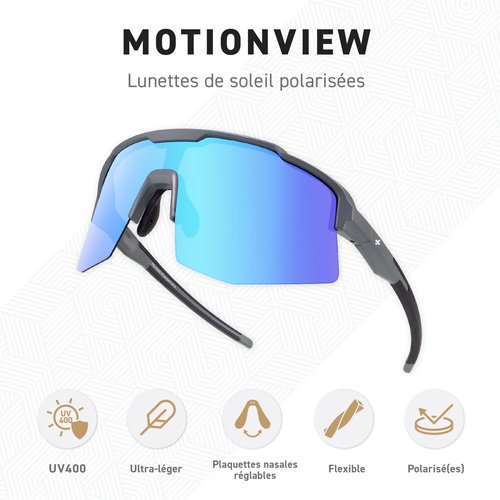 EYEGLAD MOTIONVIEW Sports Sunglasses Outdoor Polarized UV400 Men Women Cycling Surfing Running Fishing Sports (Ultra-lightweight Grey)