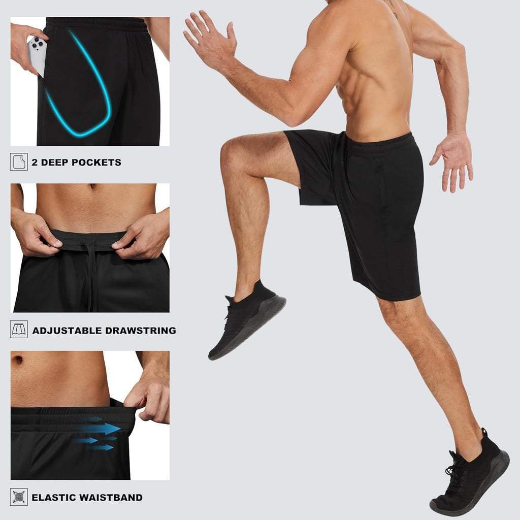 Skiennix Men's Athletic Shorts - Quick Dry Activewear with Pockets & Elastic Waistband | Perfect for Workouts