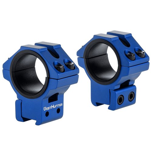 WestHunter Dovetail Scope Rings, 1 in/30 mm Tactical Precision Low Profile Scope Mount | Blue