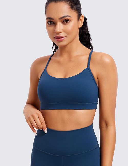 CRZ YOGA Butterluxe Y-Back Sports Bra for Women - Padded Racerback Yoga Top in Various Sizes