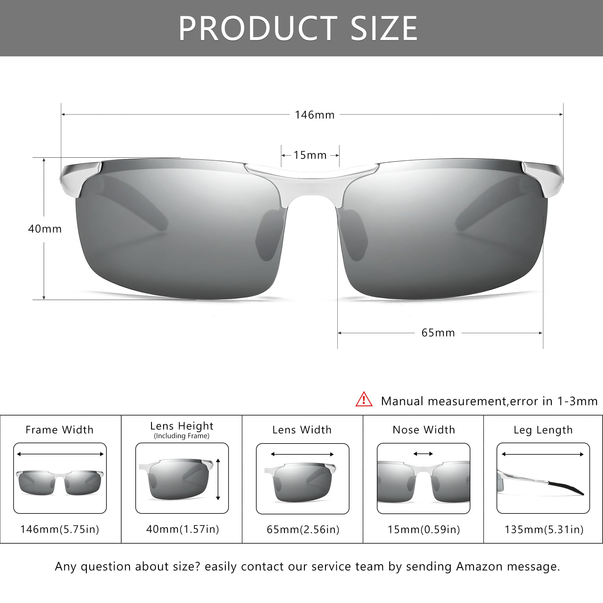 SUNGAIT Men's HD Polarized Sunglasses for Driving Fishing Cycling Running Metal Frame UV400 SGT177-YSY
