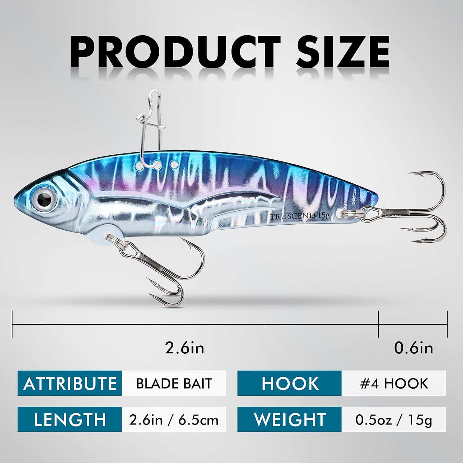 TRUSCEND Vibespinner Lures with BKK Hooks - Easy Catch with 4 Action Modes for Bass, Crappie, Trout & Walleye