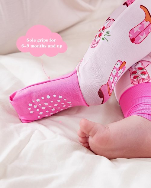Babee Reshinee Bamboo Viscose Baby Footie Pajamas - Convertible Zipper Onesie for Girls (0-24M)