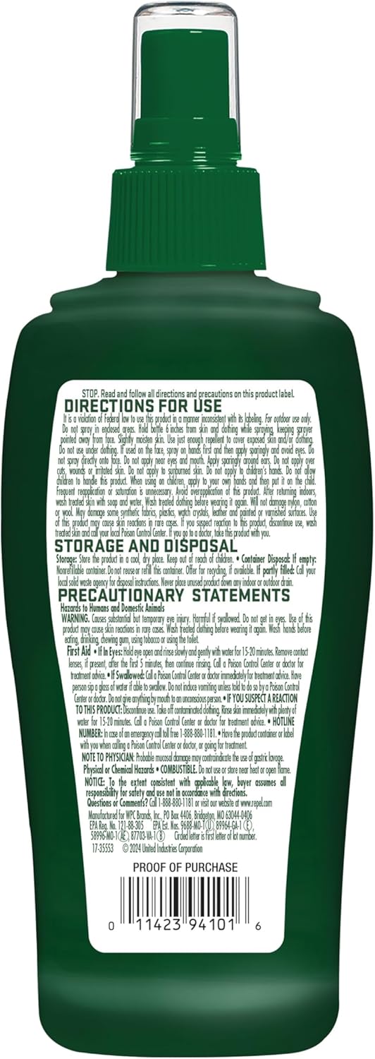 Repel Insect Repellent - Sportsman Max Formula with 40% DEET | Long-Lasting Protection Against Mosquitoes, Ticks & Gnats - 6 fl oz (Pack of 2)