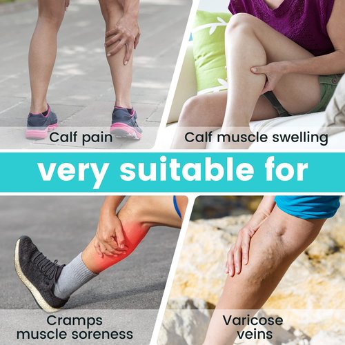 Calf Brace Leg Compression Sleeves for Men & Women, Shin Splints for Calf Muscle Wrap, Diamond-shaped Elastic Band for Pressure, fit Swelling, Varicose Vein Pain Relief, Running, Fitness (L/XL-2 pcs)