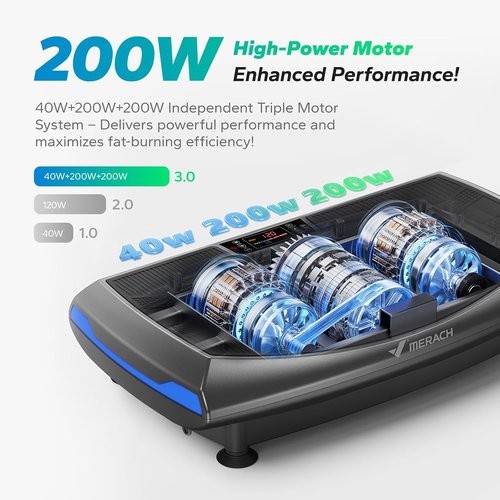 MERACH Vibration Plate - 7-in-1 4D Exercise Machine with Glide, Swing & Massage | Whole Body Workout Platform