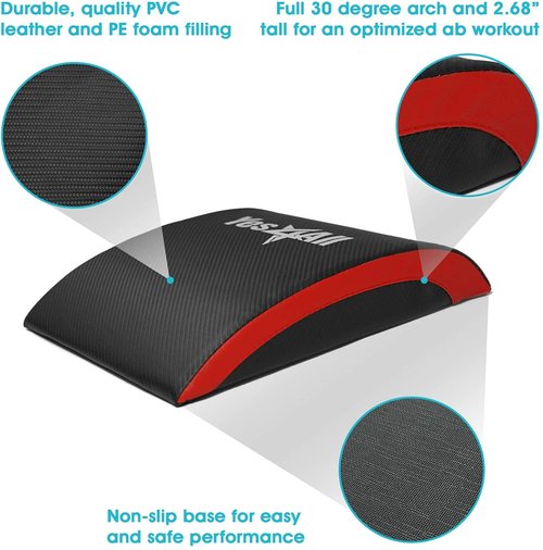 Yes4All Ab Exercise Mat & Muscle Massage Roller Stick with Pointy Spots for Full Range of Motion Ab Workouts and Relief Muscle Soreness