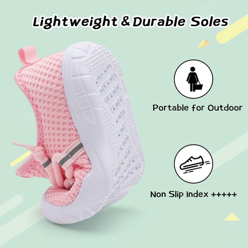 Centipede Demon Toddler Shoes Boys Girls Barefoot Shoes Kids Baby Breathable Walking Running Shoe Slip on Sneakers Lightweight Outdoor Athletic Tennis Shoe 5 Toddler Pink