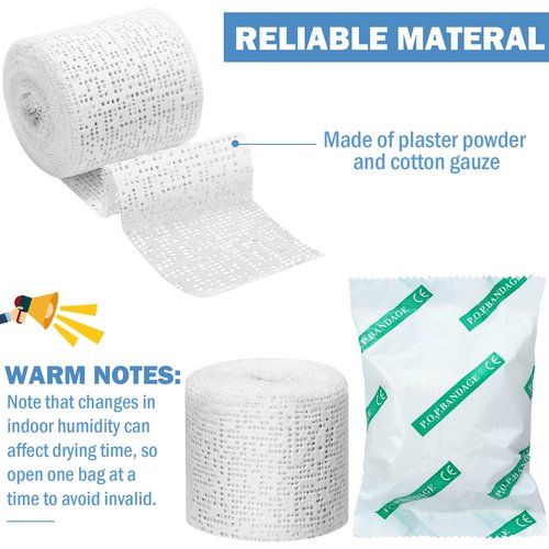 Treela Plaster Cloth Rolls Gauze Bandages Rolls Strips for Belly Casts, Scenery Molds, Mask Making, Art Projects, Body Casts, Craft Supplies(2 Inch x 177 Yard)