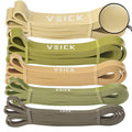 VEICK Resistance Exercise Band Set Workout Tension Bands Fitness Bands Body Stretch Bands for Pull Up Assist Training Strength Weighted Gyms, Green