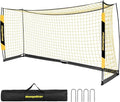 MangoStar Soccer Goal - 12x6 FT Portable Net with Collapsible Metal Base | Quick Setup for Indoor/Outdoor Training