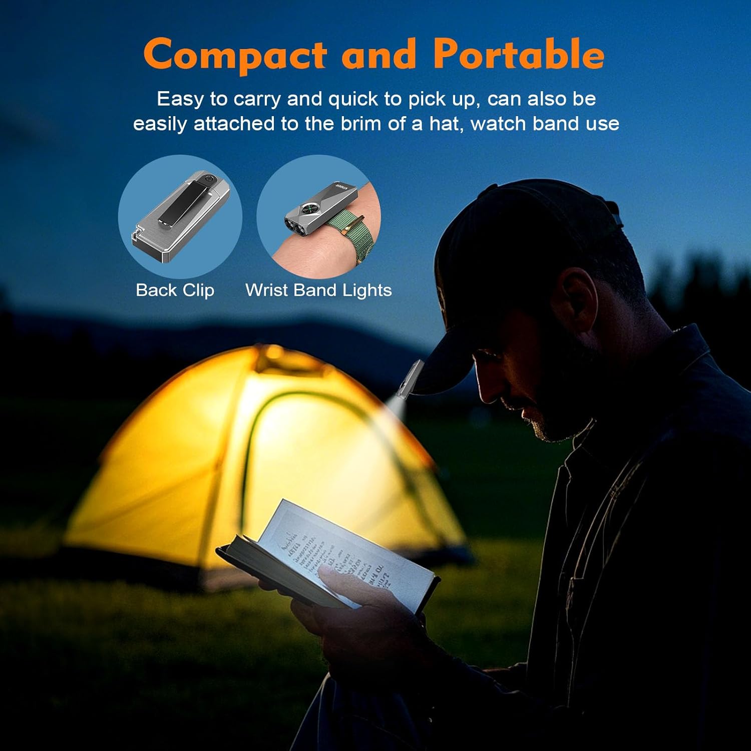 VTIGER K1 Keychain Flashlight - 800 Lumens Compact EDC Light with Magnetic Clip | Rechargeable & Portable