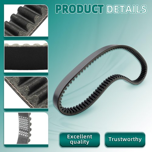AUTOKAY 14153-G1 Drive Belt for EZGO Gas Golf Cart 2-Cycle Marathon 2PG 1976-1987