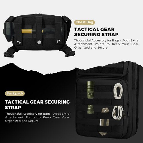 Koculemi Tactical Hydration Backpack with 2L Water Bladder and Front Small Tactical Pouch, Outdoor Water Backpack for Men Women, Sports Hydration Pack for Hiking, Cycling, Climbing (Black, M)