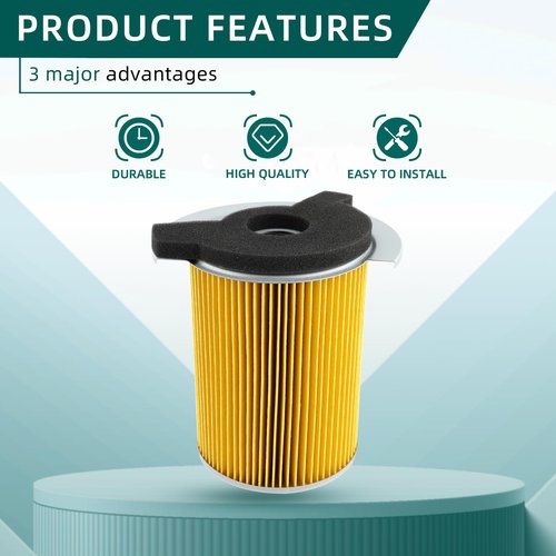 AUTOKAY Tune Up Kit Fits for Yamaha G1 2 Cycle 1978-1989 Gas Golf Cart G14 4 Cycle Air Filter Pre-Filter with Spark Plug Fuel Filter Re#JF7-14450-01, J10-14417-0