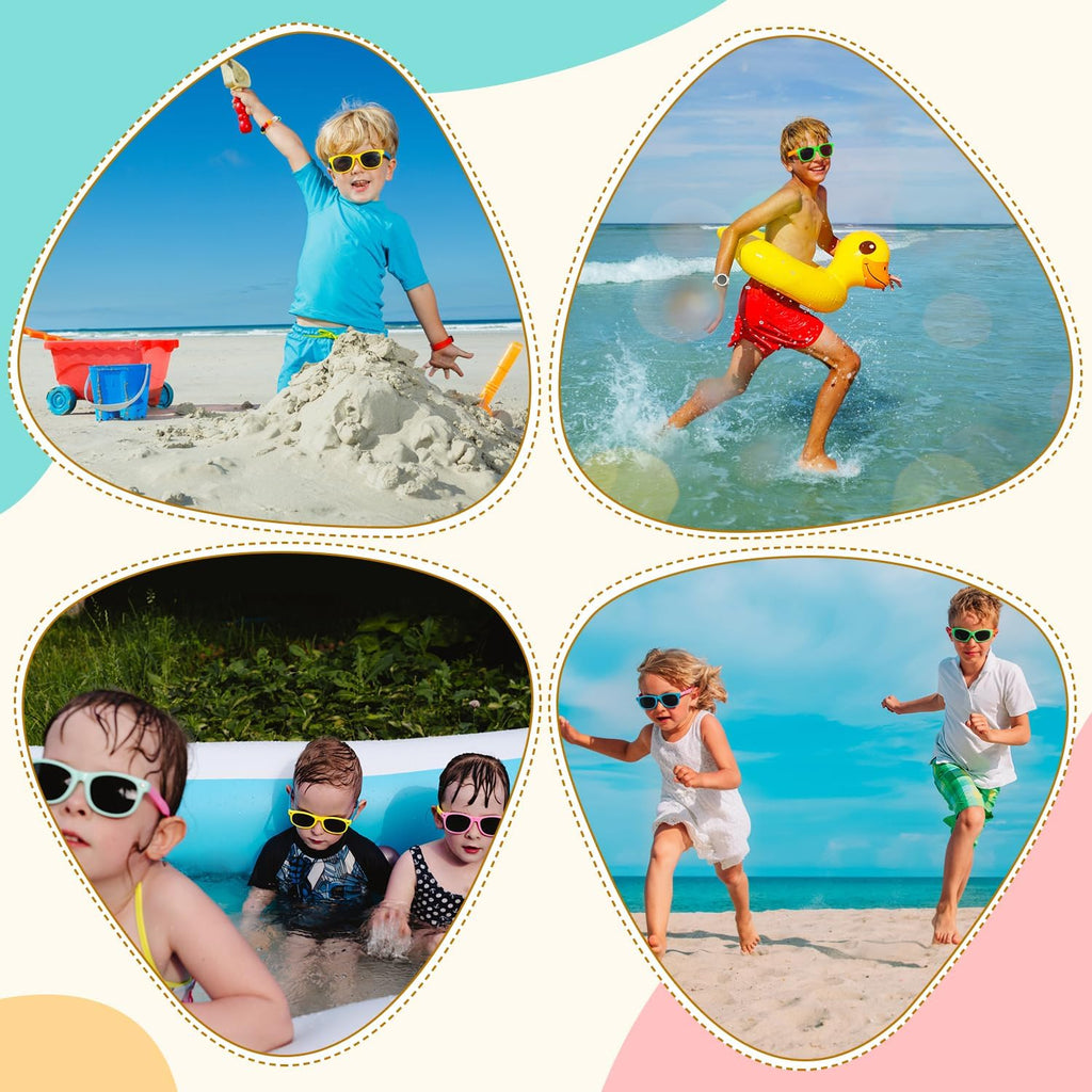Skiennix Kids Polarized Sunglasses - UV Protection Flexible Rubber Shades | 1-24 Pcs Options